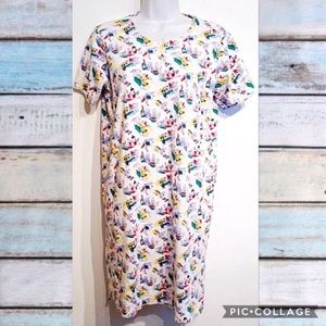 🌟5 for $25🌟 VINTAGE Cocktail Print T Shirt Dress